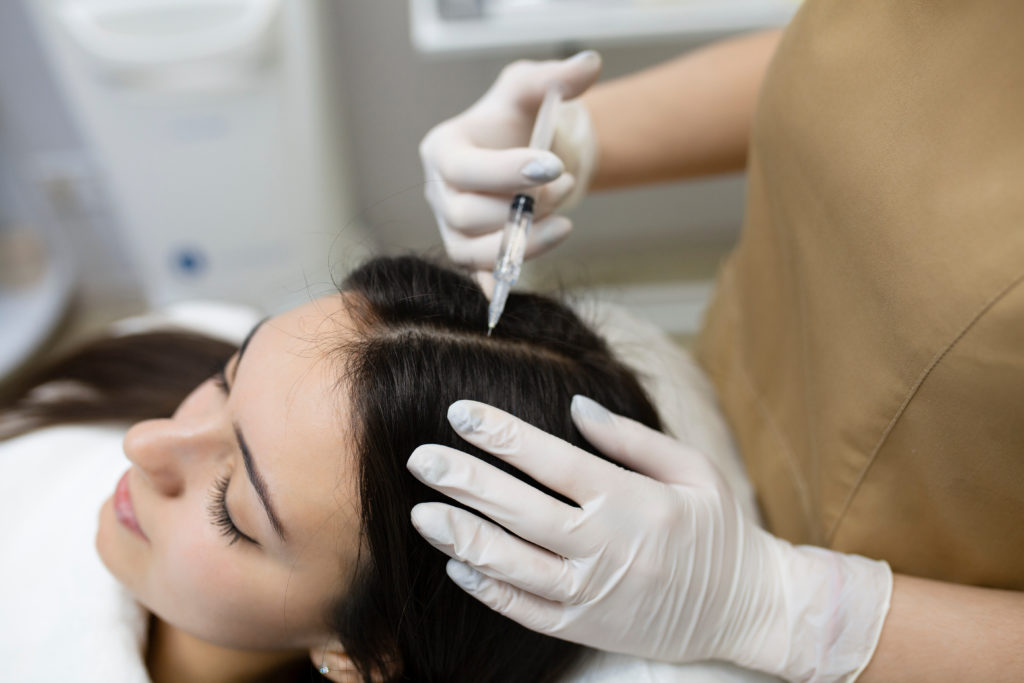 Esthetician Injecting Natural Growth Factor Injection to Patient | Kor Medspa in Wyomissing, PA